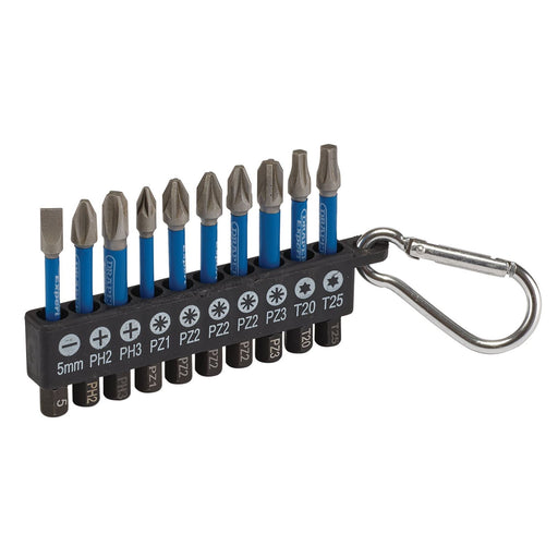 Draper Expert Impact Screwdriver Bit Set, 50mm, 1/4" Hex (10 Piece) 04933 Draper  - Dynamic Drive