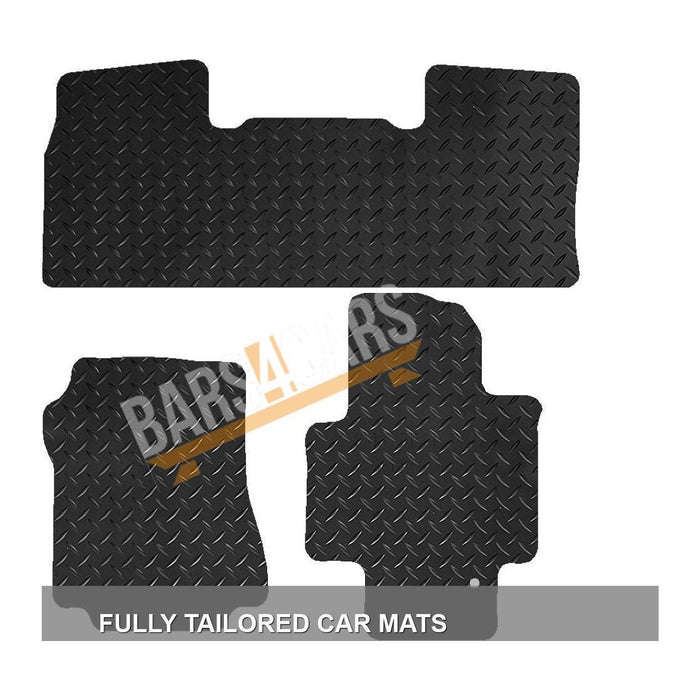 Fully Tailored Rubber Car Mats Fits Nissan Nv200 10> Set of 3 XL With 1 Clips UKB4C  - Dynamic Drive