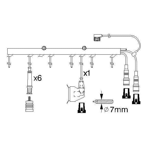 Genuine Bosch Ignition Lead B323 fits BMW 3 325i - 2.5 - 83-89 0986356323