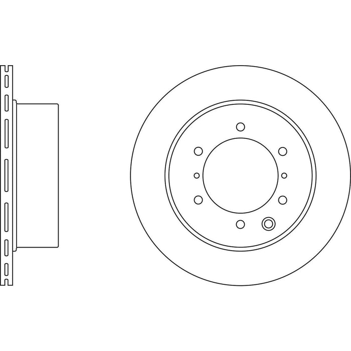 Apec Brake Disc Rear Fits Hyundai Terracan