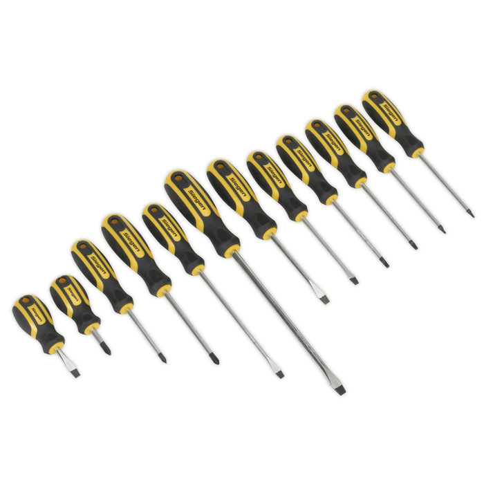 Sealey Soft Grip Screwdriver Set 12pc S0616 Siegen by Sealey  - Dynamic Drive