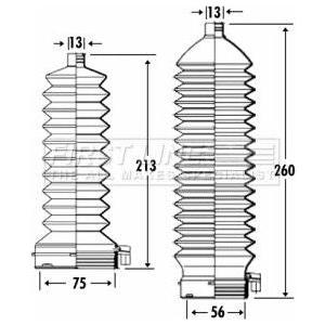 Genuine First Line Steering Rack Gaiter Kit fits Jaguar SType 3.0 9808 FSG3321 First Line  - Dynamic Drive