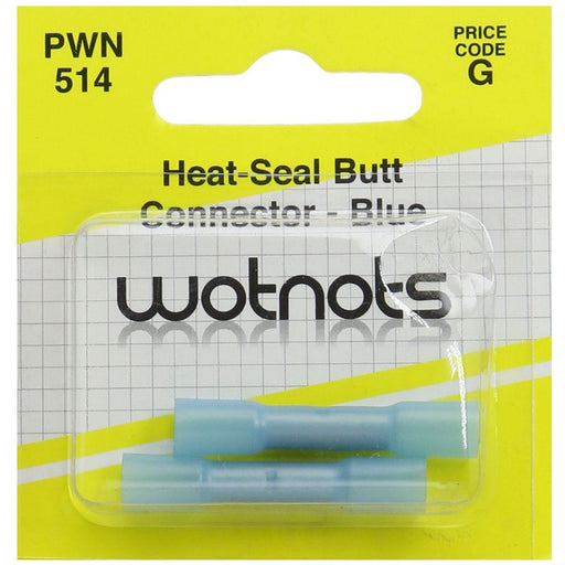 Wot-Nots Wiring Connectors - Blue - Heat Shrink Butt - Pack of 2 Pearl Automotive  - Dynamic Drive