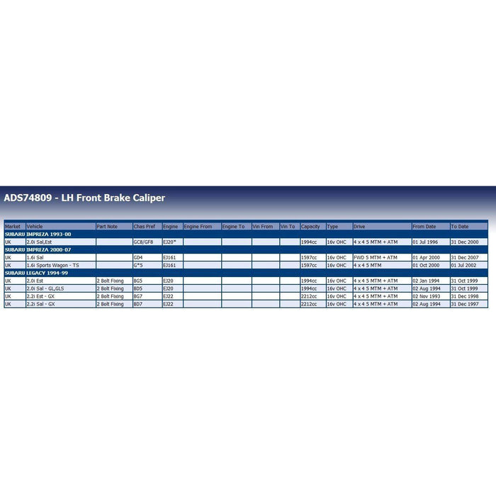 Blue Print ADS74809 Brake Caliper