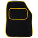 Fully Tailored Yellow Trim Carpet Mats fits Hyundai I-10 09-14 Set of 4 + 3 Clips UKB4C  - Dynamic Drive