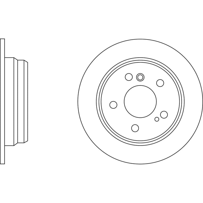 Apec Brake Disc Rear Fits Mercedes 190 Series 200 300 E Class