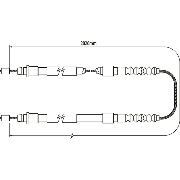 Apec Brake Cable Rear Fits Citroen Relay Fiat Ducato Peugeot Boxer