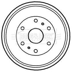 Genuine Borg & Beck Brake Drum fits Toyota HiAce 2.5D4D RWD0105 BBR7234 Borg & Beck  - Dynamic Drive