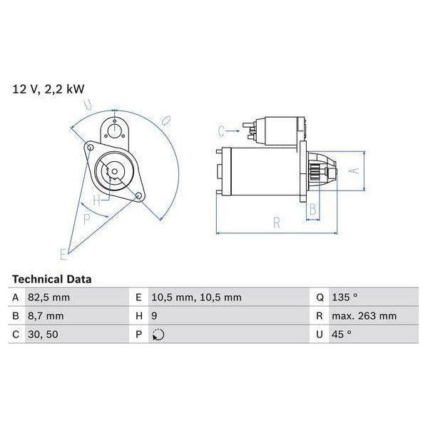 Bosch Reman Starter Motor 1592 0986015920