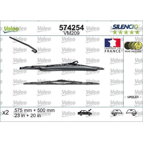 Valeo Wiper Blades Kit 574254 Automotive Part fits BMW Valeo  - Dynamic Drive