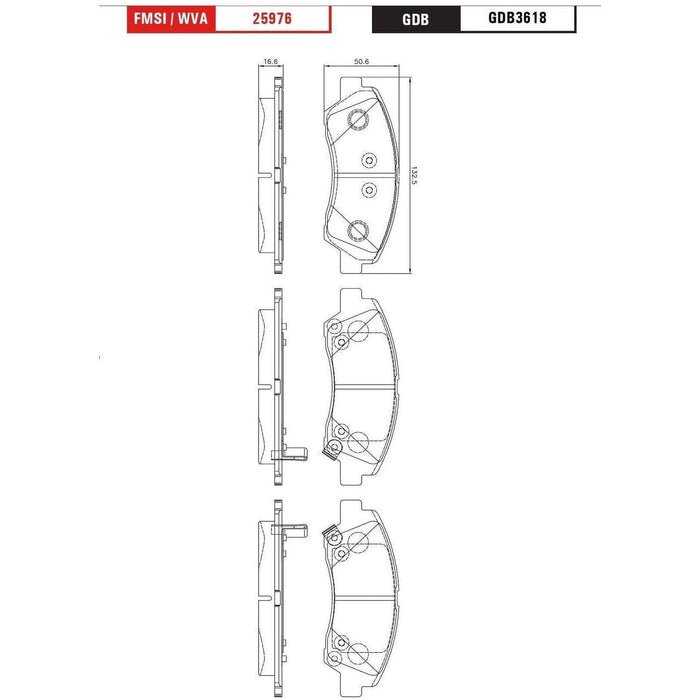 Genuine TRW Brake Pads (Front) (R90) GDB3618