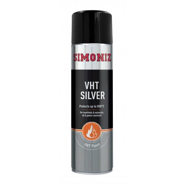 Simoniz VHT Silver Paint Very High Temperature Car Spray Aerosol 500ml