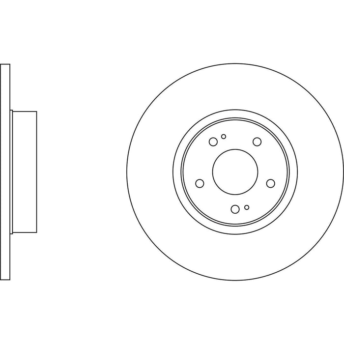 Apec Brake Disc Rear Fits Lexus Nx200 Nx300 Toyota Camry C-Hr