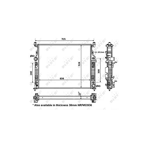 NRF Radiator fits Mercedes Gl-class M-class R-class NRF  - Dynamic Drive