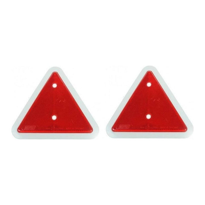 REFLECTOR - WHITE EDGE RED REFLECTIVE TRIANGLE BK Maypole  - Dynamic Drive