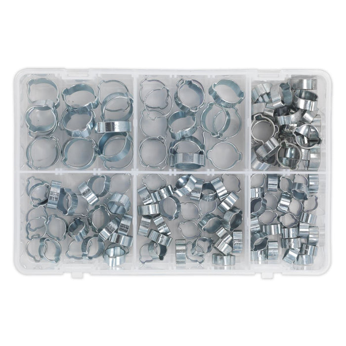 Sealey Zinc Plated O-Clip Double Ear Assortment 140pc AB044DE Sealey  - Dynamic Drive