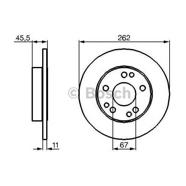 Bosch Brake Discs Pair fits Mercedes-Benz 190 E - 2.0 - 82-93 0986478114