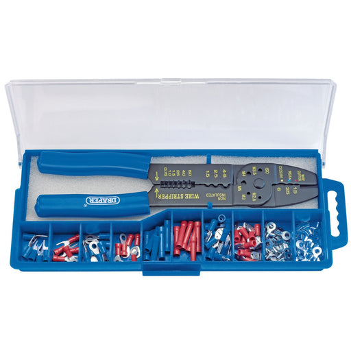 Draper 5 Way Crimping Tool & Terminal Kit, 240mm 13658 Draper  - Dynamic Drive