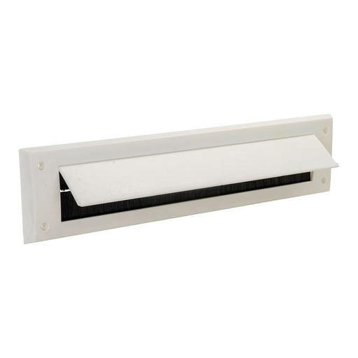 Fixman Letterbox Draught Seal with Flap 338 x 78mm White Fixman  - Dynamic Drive