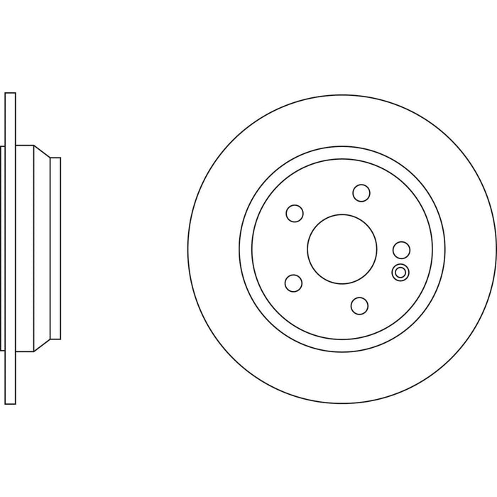 Genuine APEC Rear Brake Discs & Pads Set Solid for Mercedes-Benz Vito/Mixto