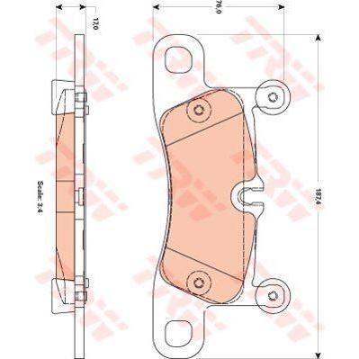 Genuine TRW Brake Pads (Rear) (R90) GDB1875