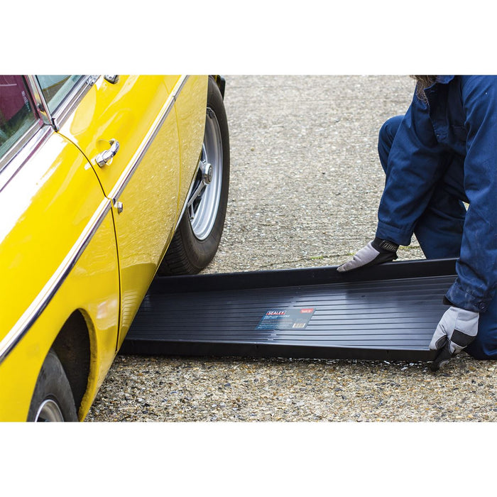 Sealey Workshop Garage Oil Fuel Drip Tray Pan Pits Low Profile 15ltr 100x40x5cm Sealey  - Dynamic Drive