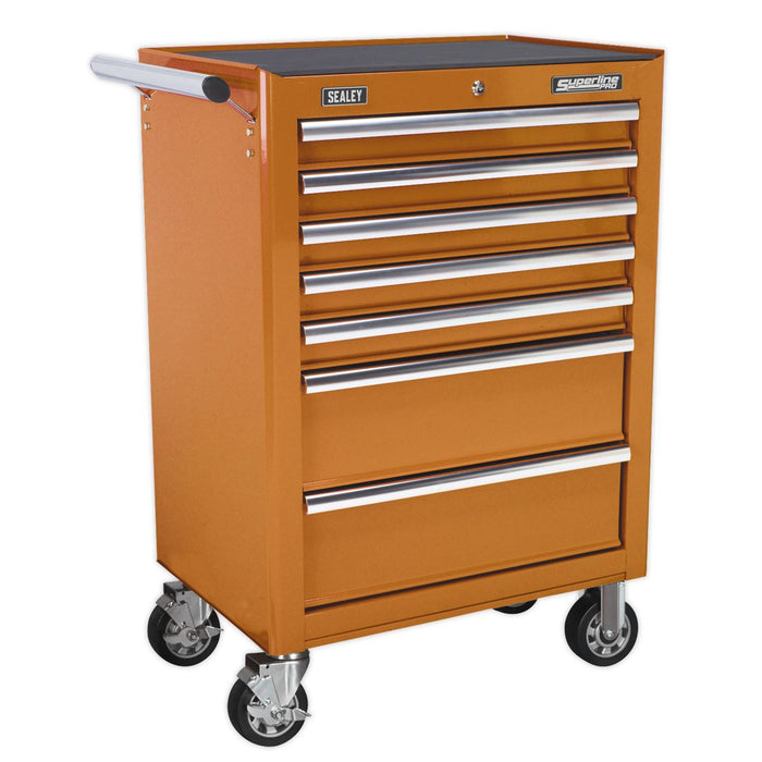 Sealey Rollcab 7 Drawer with Ball-Bearing Slides Orange AP26479TO