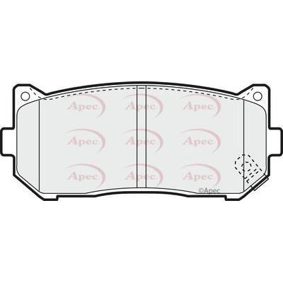 Apec Brake Pads Rear Fits Kia Carens Clarus Mentor Shuma