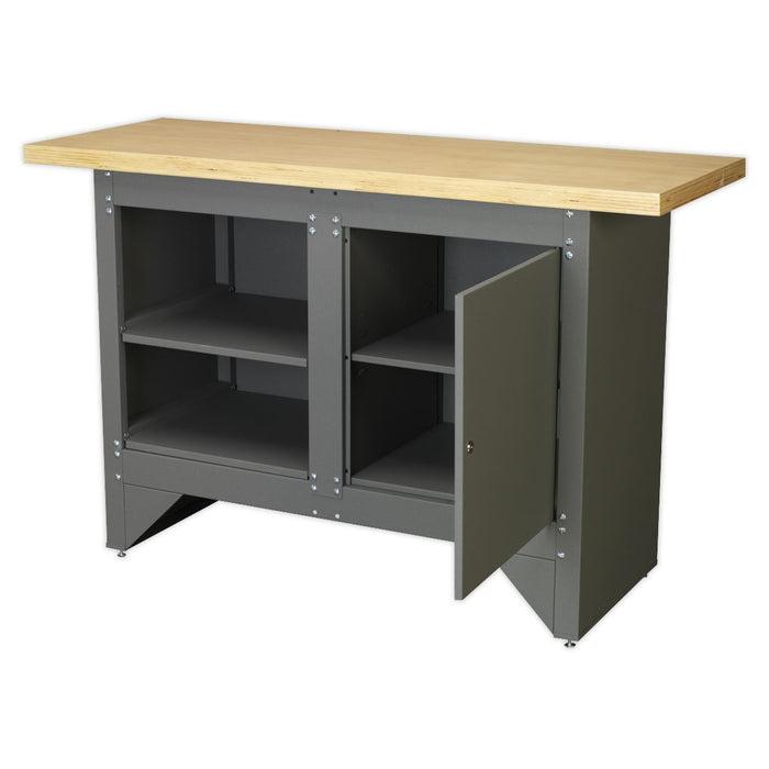 Sealey Workbench with Cupboard Heavy-Duty AP2010 Sealey  - Dynamic Drive