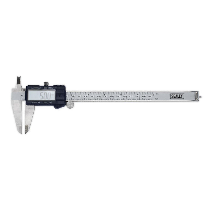 Sealey Digital Vernier Caliper 0-200mm(0-8") AK9622EV Sealey  - Dynamic Drive