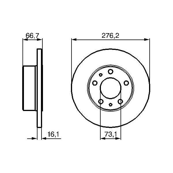 Genuine Bosch Brake Disc Single Bd989 fits Iveco Daily 29L12 - 2.3 - 02-06 09864