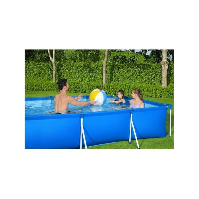 Bestway Rectangular Steel Frame Swimming Pool 3.00m x 2.01m x 66cm 9.1 Ft UKB4C  - Dynamic Drive