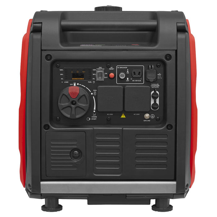 Sealey 3500W Inverter Generator 4-Stroke Engine 230V G3500I Sealey  - Dynamic Drive