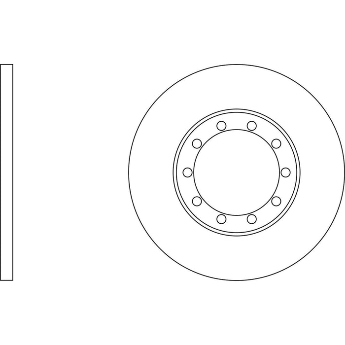 Genuine APEC Rear Brake Discs & Pads Set Solid for Ford Transit