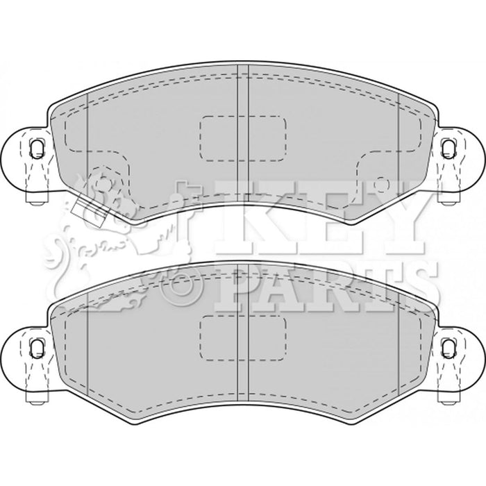 Genuine Key Parts KBP1713 Front Brake Pads-Includes Wear Indicators (Bosch) Key Parts  - Dynamic Drive