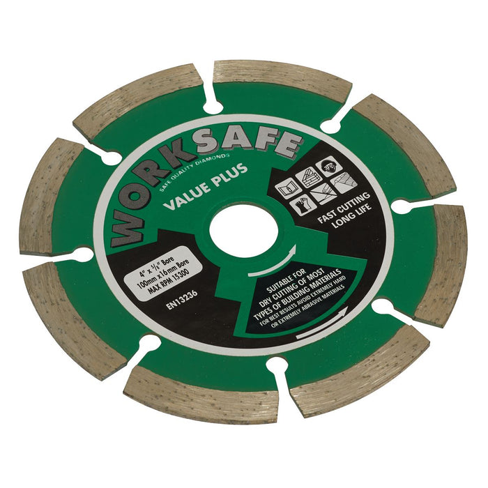 Sealey Value Plus Diamond Blade100 x16mm WDVP100