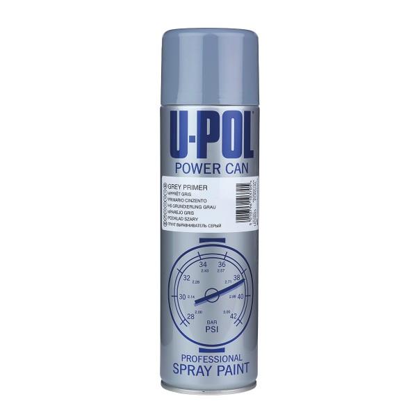 3 x U-Pol Power Can GREY PRIMER Paint 500ml Car Spray Aerosol