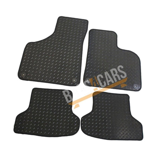 Fully Tailored Black Rubber Car Mats for Audi A3 03-12 Set of 4 With 4 Clips UKB4C  - Dynamic Drive