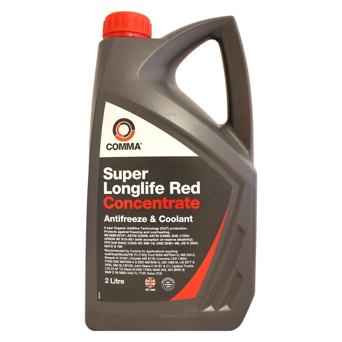 Comma Super Longlife Antifreeze & Coolant - Concentrated - 2 Litre