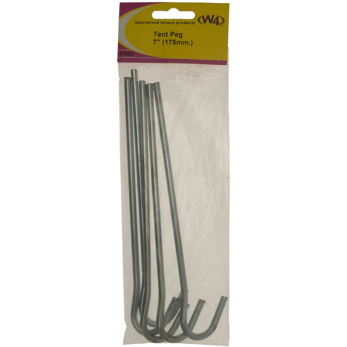 MDS1203 W4 7in Steel tent pegs 5 pack 37693 W4  - Dynamic Drive