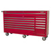 Sealey Rollcab 12 Drawer with Ball-Bearing Slides Heavy-Duty Red AP6612 Sealey  - Dynamic Drive