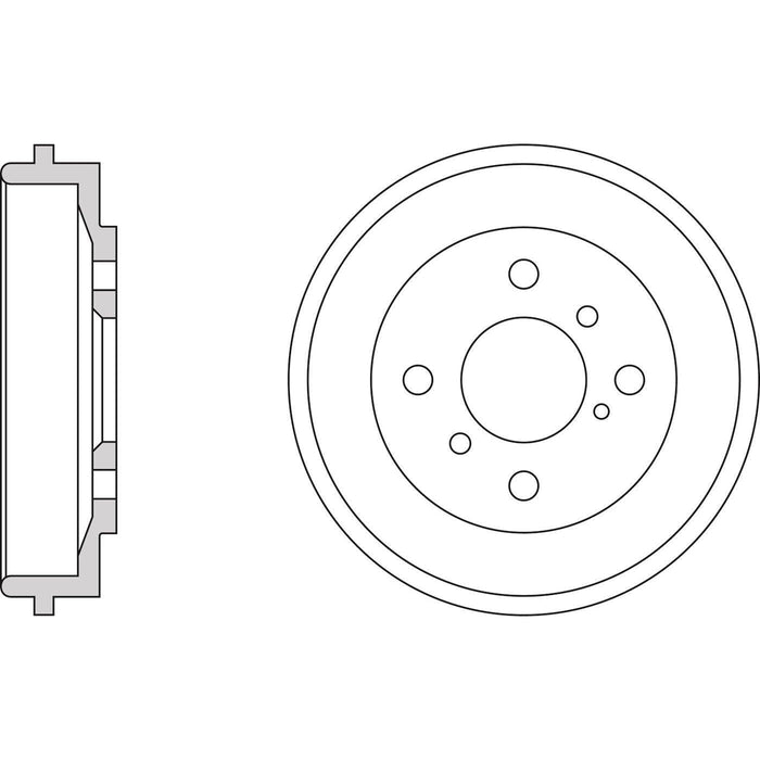 Apec Brake Drum Rear Fits Ford Fiesta Apec  - Dynamic Drive