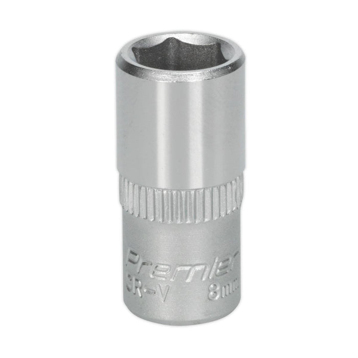 Sealey WallDrive Socket 8mm 1/4"Sq Drive S1408