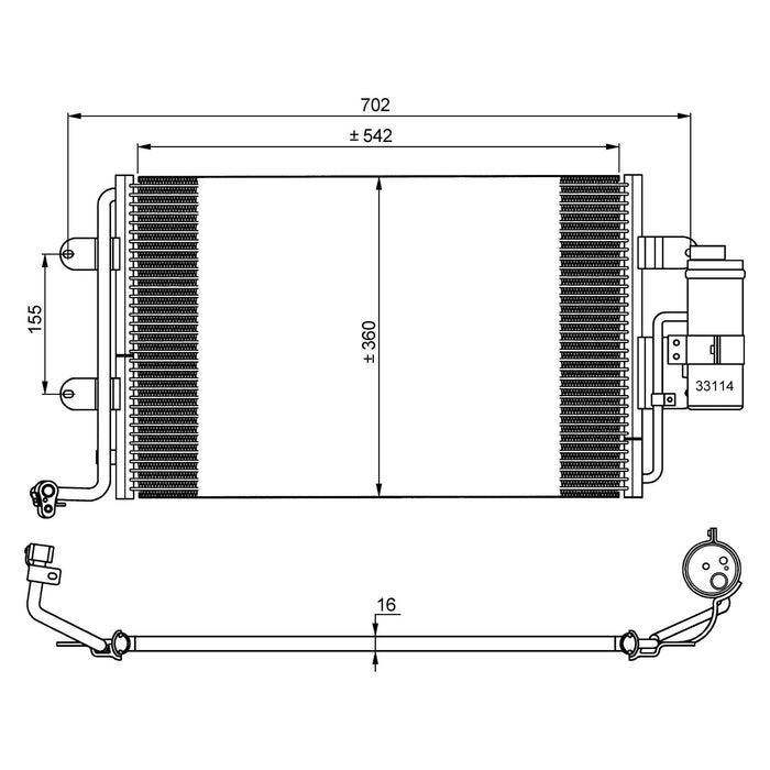 NRF Condenser 35227 for VW Skoda Audi Golf Bora