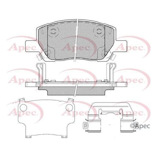 APEC Brake Pads (Front) (R90) PAD2461 fits Hyundai