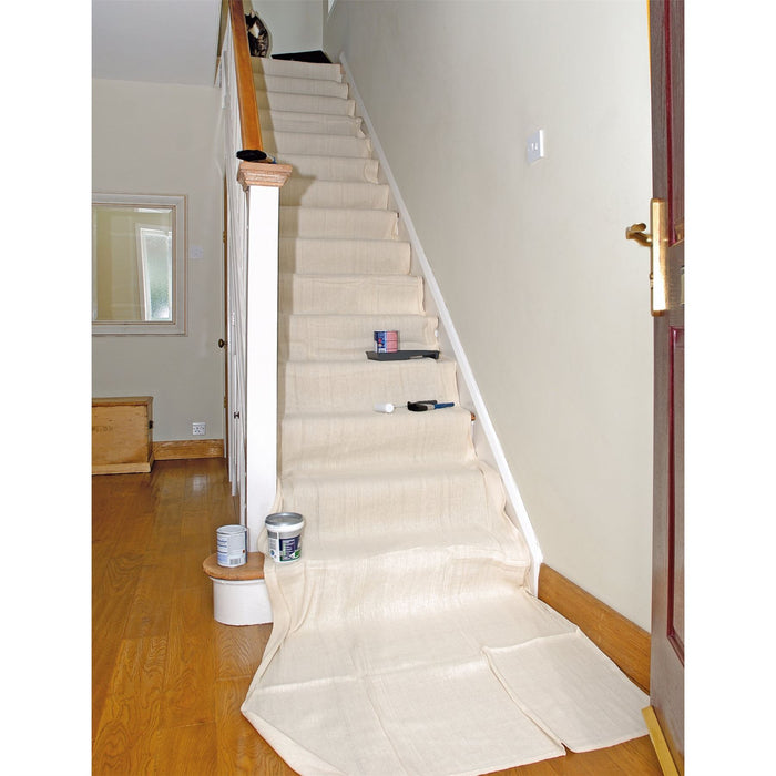 Draper Staircase Cotton Dust Sheet, 7.2 x 0.9m 30940 Draper  - Dynamic Drive