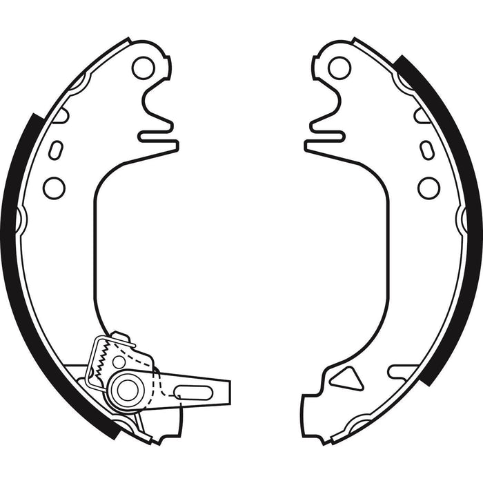 Apec Brake Shoe Rear Fits Citroen Ax Saxo Visa Zx Peugeot 106 205 309