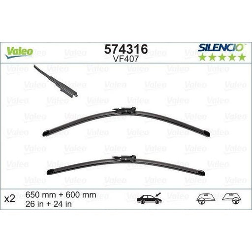 Valeo Wiper Blades Kit 574316 Automotive Part fits Mercedes Valeo  - Dynamic Drive