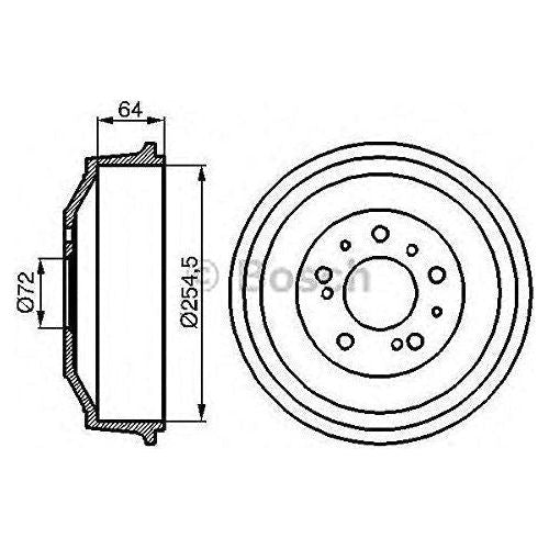 Bosch Brake Drum Single Db107 0986477031