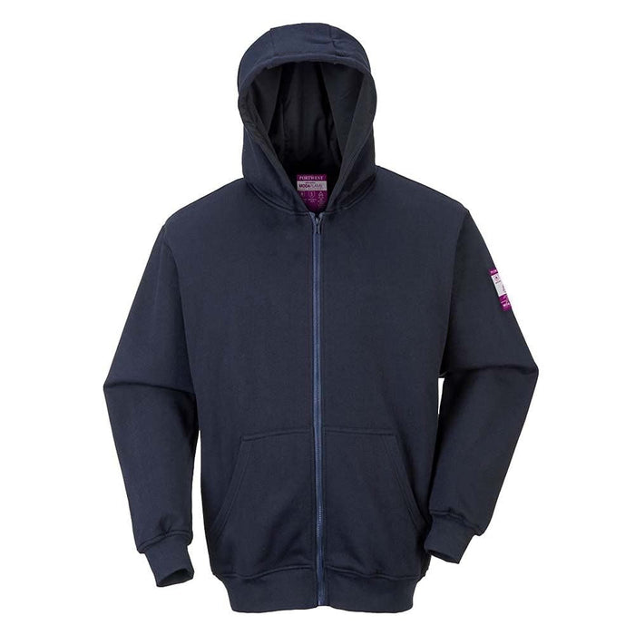 Portwest Fr Zip Front Hooded Sweatshirt XXL Portwest  - Dynamic Drive